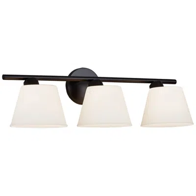 Justice Design Envoy 24" Wide Matte Black White 3-light Bath Light