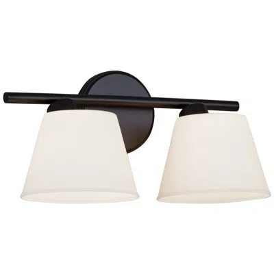 Justice Design Envoy 7 3/4" High Matte Black 2-light Wall Sconce