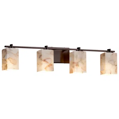 Justice Design Era 34" Wide Dark Bronze 4-light Led Vanity Bath Light