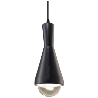 Justice Design Erlen Pendant - Carbon Black - Dark Bronze - Black Cord