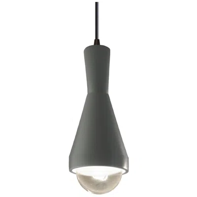 Justice Design Erlen Pendant - Pewter Green - Dark Bronze - Black Cord