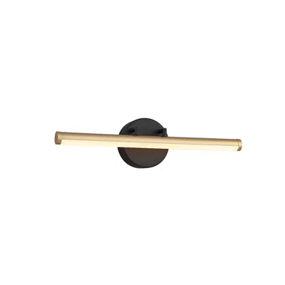 Justice Design Fianco 18" Wide Matte Black, Brass Led Bath/vanity