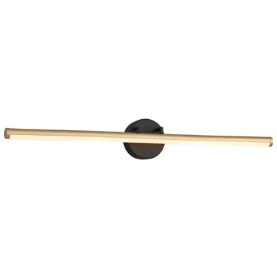 Justice Design Fianco 32" Wide Matte Black, Brass Led Bath/vanity