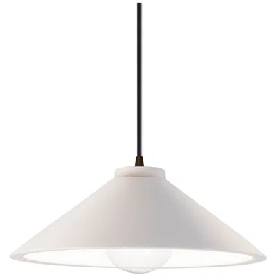 Justice Design Flare Pendant - Bisque - Dark Bronze - Black Cord