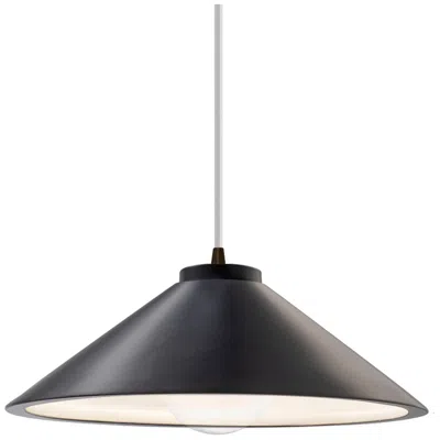 Justice Design Flare Pendant - Carbon Black - Dark Bronze - White Cord