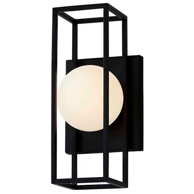 Justice Design Float 12"h Matte Black Led Indoor/outdoor Wall Sconce