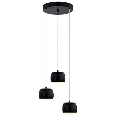 Justice Design Frascati 11 3/4" Wide Matte Black Led Multi-light Pendant