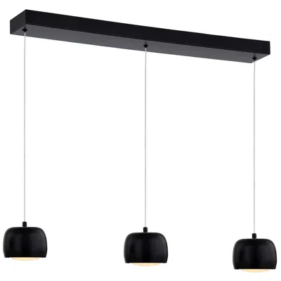 Justice Design Frascati 26" Wide 3.light Matte Black Linear Led Chandelier