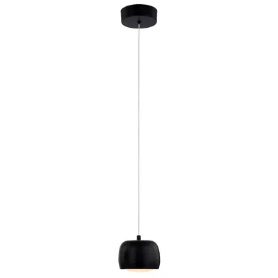 Justice Design Frascati 4 1/2"w Matte Black Led Mini Pendant