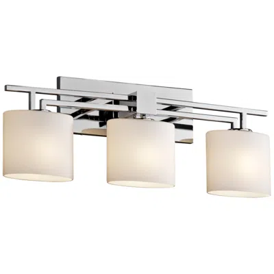 Justice Design Fusion Aero 26 1/2"w Polished Chrome 3-light Bath Light