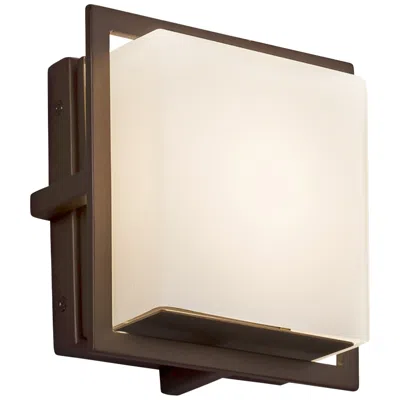 Justice Design Fusion Avalon 6 1/2" High Dark Bronze Led Outdoor Wall Light