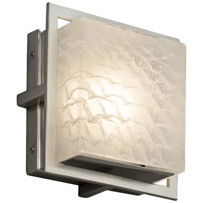 Justice Design Fusion Avalon 6 1/2"h Brushed Nickel Led Outdoor Wall Light