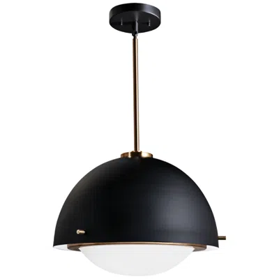 Justice Design Fusion™ Hemisphere 15" Wide Matte Black Pendant Light