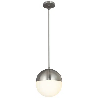 Justice Design Fusion™ Ion 10" Wide Brushed Nickel Led Mini Pendant