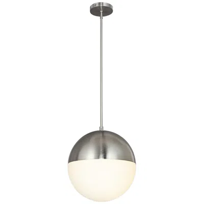 Justice Design Fusion™ Ion 14" Wide Brushed Nickel Led Pendant Light