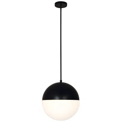 Justice Design Fusion™ Ion 14" Wide Matte Black Led Pendant Light
