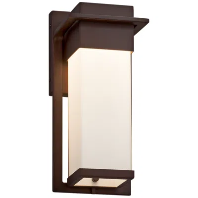 Justice Design Fusion Pacific 12"h Opal Glass Bronze Led Outdoor Wall Light