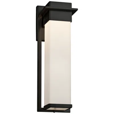 Justice Design Fusion Pacific 16 1/2" High Black Led Outdoor Wall Light