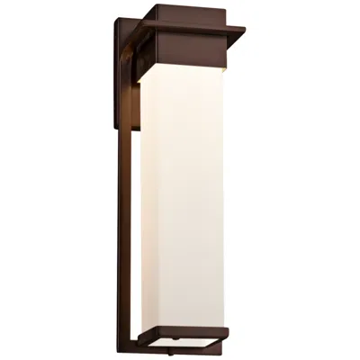 Justice Design Fusion Pacific 16 1/2" High Bronze Led Outdoor Wall Light