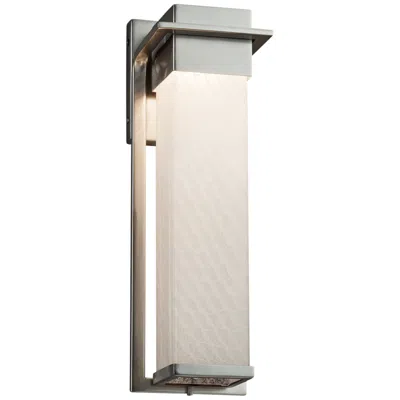Justice Design Fusion Pacific 16 1/2"h Weave Glass Led Outdoor Wall Light