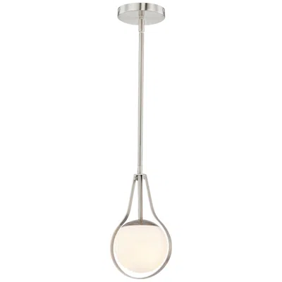 Justice Design Fusion™ Pearl 6 1/2"w Brushed Nickel Led Mini Pendant