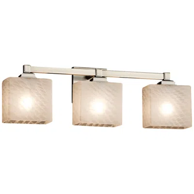 Justice Design Fusion Regency 23 1/2"w Brushed Nickel 3-light Bath Light
