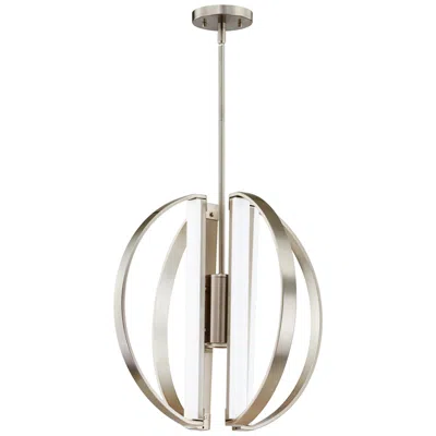 Justice Design Liv 18" Wide Brushed Nickel Led Chandelier