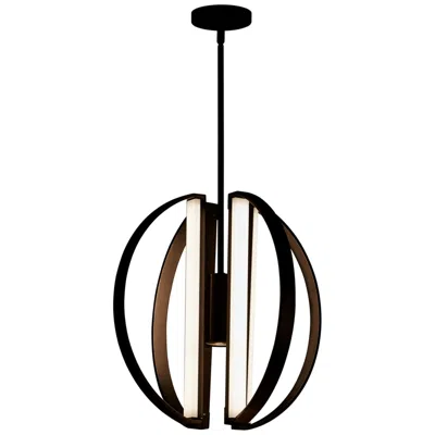 Justice Design Liv 18" Wide Matte Black Led Chandelier