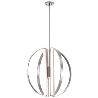 Justice Design Liv 24" Wide Brushed Nickel 5-light Led Chandelier