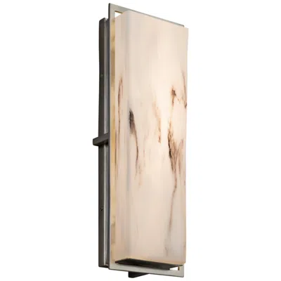Justice Design Lumenaria Avalon 18" High Brushed Nickel Led Outdoor Wall Light
