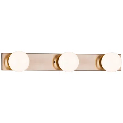 Justice Design Luna 23" Wide Brushed Brass 3-light Led Bath Light