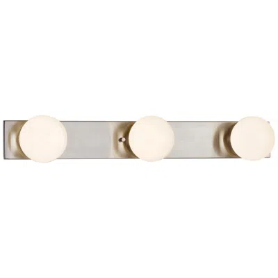 Justice Design Luna 23" Wide Brushed Nickel 3-light Led Bath Light