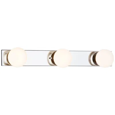 Justice Design Luna 23" Wide Polished Chrome 3-light Led Bath Light