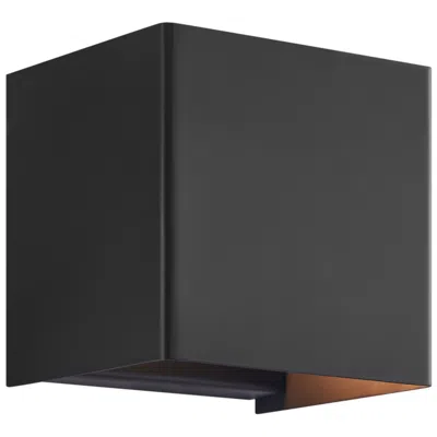 Justice Design Marco 4.25" High Matte Black Led Wall Sconce