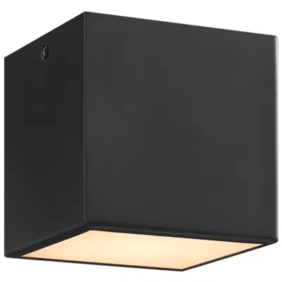 Justice Design Marco 4.25" Wide Matte Black Led Flush-mount