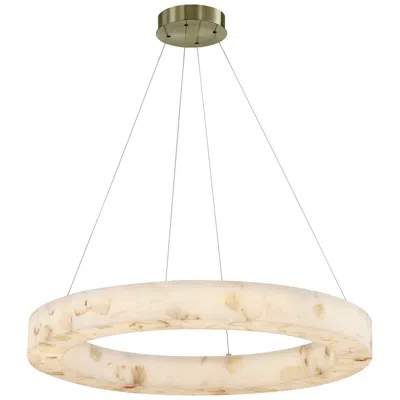 Justice Design Medley 32"w Brushed Brass Led Ring Pendant Light
