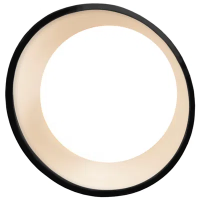 Justice Design Mini Coupe Gloss Black & Matte White Wall Sconce