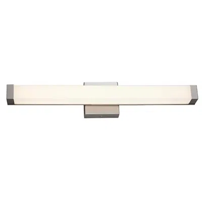 Justice Design Mio 25.5"w Ada Brushed Nickel Linear Led Bath Light With Opal Acrylic