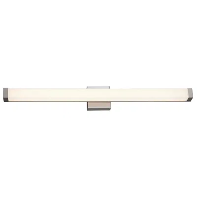 Justice Design Mio 38"w Ada Brushed Nickel Linear Led Bath Light With Opal Acrylic Sh