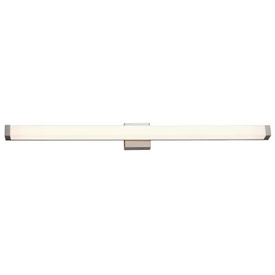 Justice Design Mio 48"w Ada Brushed Nickel Linear Led Bath Light With Opal Acrylic Sh