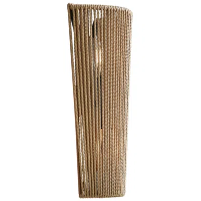 Justice Design Nido 15" High Matte Black And Natural Rope Ada Wall Sconce