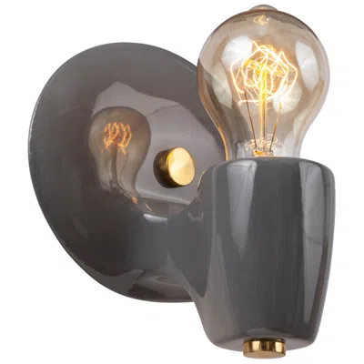 Justice Design Ovalesque Wall Sconce - Gloss Grey - Pb