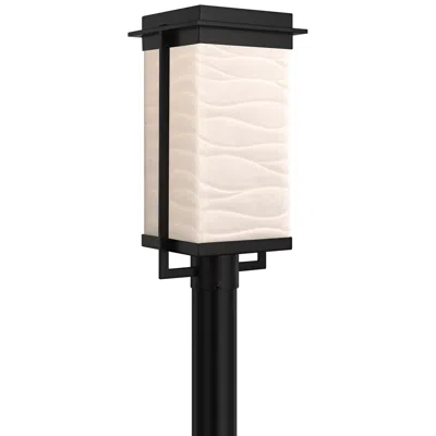 Justice Design Porcelina Pacific 18" High Black Led Outdoor Post Light