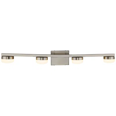 Justice Design Puck 33" Wide Brushed Nickel 4-light Led Bath Light