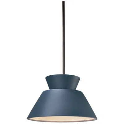 Justice Design Radiance 11"w Brushed Nickel And Midnight Sky Mini Pendant