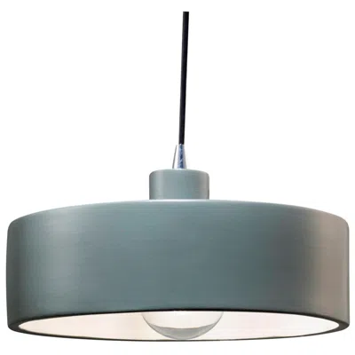Justice Design Radiance 12" Wide Pewter Green Ceramic Mini Pendant