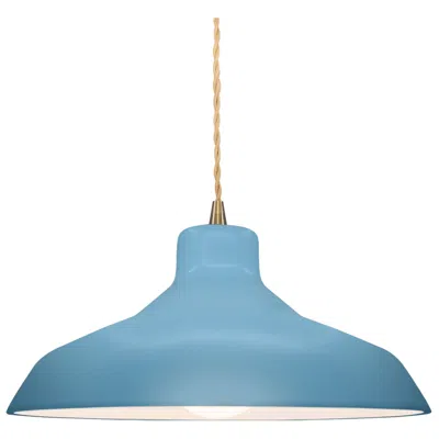 Justice Design Radiance 13.5"w Sky Blue Frame Antique Brass Loft Beige Twisted Led Pe