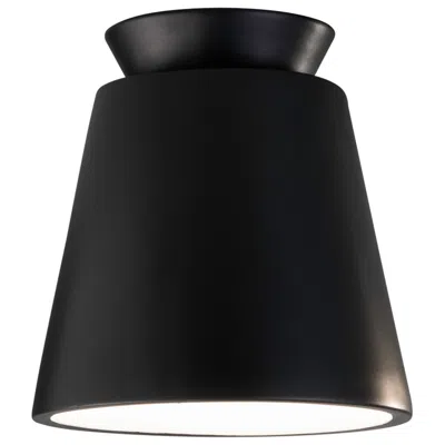 Justice Design Radiance 7 1/2" Wide Carbon Matte Black Ceiling Light