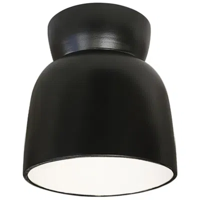 Justice Design Radiance 7 1/2"w Carbon Matte Black Hourglass Ceiling Light