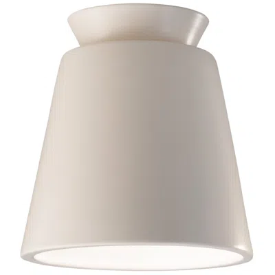 Justice Design Radiance 7 1/2"w Matte White Ceiling Light